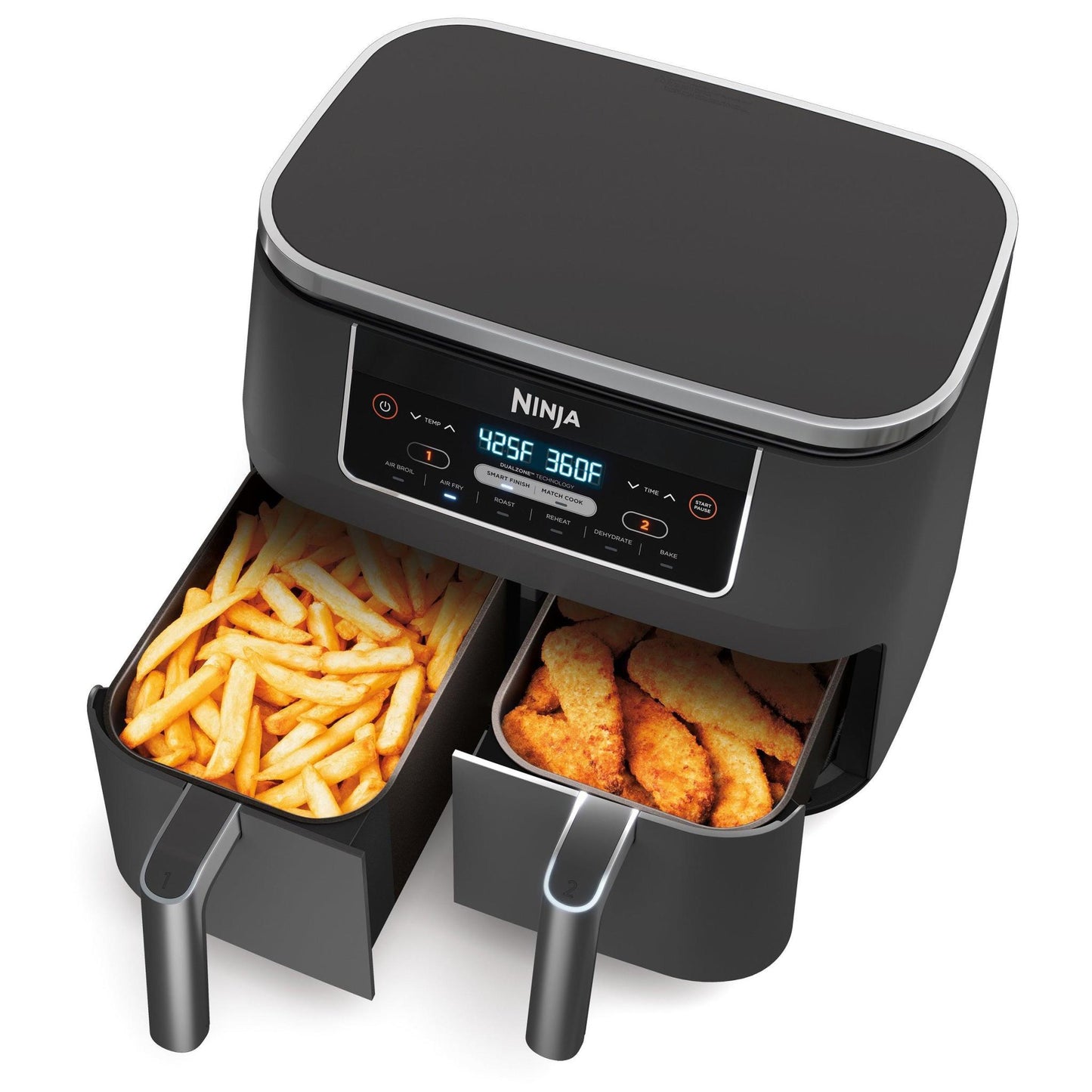 NINJA FOODI 6-IN-1 8QT TWO BASKET AIR FRYER W/ DUALZONE TECHNOLOGY