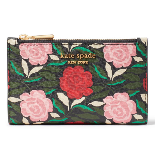 KATE SPADE NEW YORK MORGAN ROSE GARDEN SMALL SLIM BIFOLD WALLET